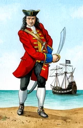 John Calico Jack Rackham, 1680-1720, capitaine pirate anglais