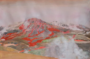 Une violente éruption volcanique