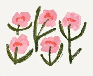 Fleurs roses modernes