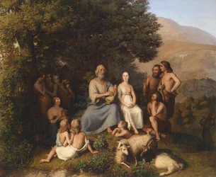 Homère chantant parmi les jeunes Grecs