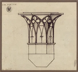 Chapiteau de colonne octogonal
