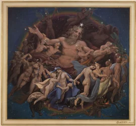Berlin. Altes Museum au Lustgarten. Projet de peinture murale « Uranus et la danse des astres »