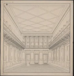 Berlin. Schauspielhaus sur le Gendarmenmarkt, salle de concert. Vue