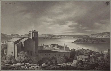 Vue de Pola et de la mer