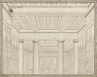 Didon. Opéra de Bernhard Klein. Projet pour le 3e décor. Chambre dans le palais