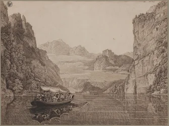 Une promenade en barque sur le Königssee près de Berchtesgaden (avec Karl Friedrich Schinkel et son épouse Susanne Schinkel, née Berger)
