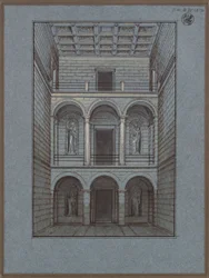 Köstritz. Château. Vestibule, côté de l