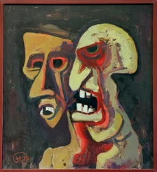 Deux têtes de masque