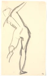Modèle debout, vu de dos