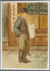 Garçon de journaux, 1864