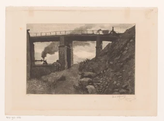 Paysage industriel avec viaduc