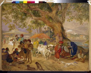 La source des Eaux Douces près de Constantinople - Oeuvre de Karl Pavlovich Briullov