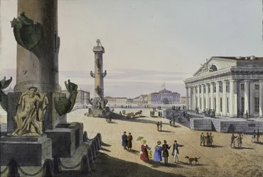 Bourse et Amiralité à Saint-Pétersbourg, première moitié du 19ème siècle
