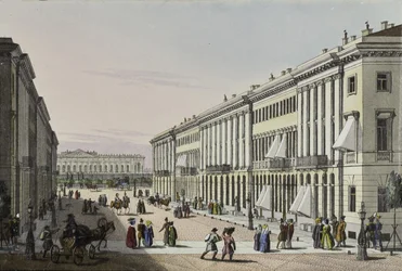 La rue Mikhailovskaya avec vue sur le palais Michel à Saint-Pétersbourg