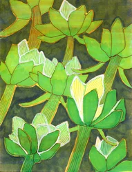 Artichauts verts luxuriants