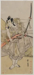 Ichikawa Monnosuke II en tant que Soga no Goro, vers la fin des années 1770