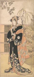 Acteur de Kabuki Segawa Kikunojo III dans un rôle de femme, vers 1780
