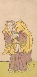 Nakamura Tomijuro en vieil homme avec une barbe clairsemée, vers 1780