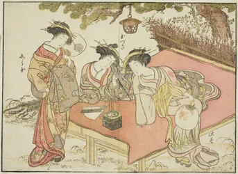 Courtisanes de Yadaya, du livre "Miroir des belles femmes des quartiers de plaisir (Seiro bijin awase sugata kagami)"