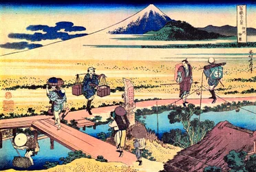 36 vues du Mont Fuji, Japon : vue de Nakahara dans la province Sagami, Japon