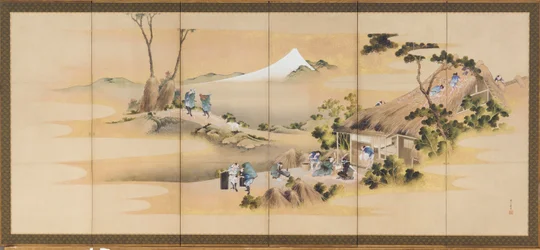Scènes de campagne et Mont Fuji, une paire, période Edo, vers 1830-1832