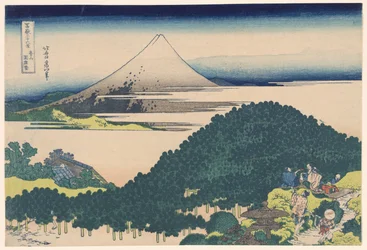 Le Pin coussin à Aoyama, de la série "Trente-six vues du mont Fuji"