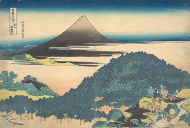 Pin coussin à Aoyama, de la série Trente-six vues de..., vers 1830-32