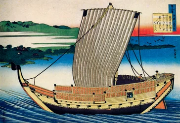 De la série Cent poèmes par cent poètes : Fujiwara no Toshiyuki, vers 1830
