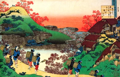 De la série Cent poèmes par cent poètes : Sarumaru Dayu, vers 1830