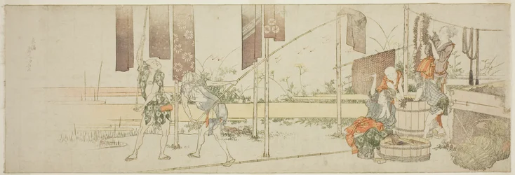 Accrocher du tissu teint