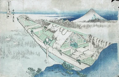 Joshu, Ushibori, provinces de Hetachi de la série Trente-six vues du mont Fuji, XIXe siècle