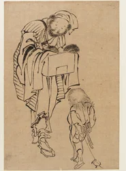 Homme et garçon, période Edo