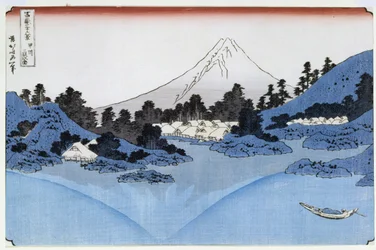 Mont Fuji reflété dans le lac Misaica, de la série 