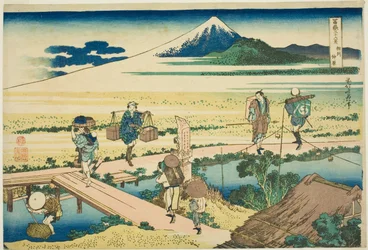 Nakahara dans la province de Sagami (Soshu Nakahara), de la série "Trente-six vues du mont Fuji (Fugaku sanjurokkei)"