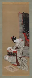 Coutume du Nouvel An : Souhait pour un rêve de bon augure du Nouvel An, période Edo, vers 1806-1811
