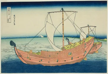 Voie maritime au large de la province de Kazusa (Kazusa no kairo), de la série "Trente-six vues du mont Fuji (Fugaku sanjurokkei)"