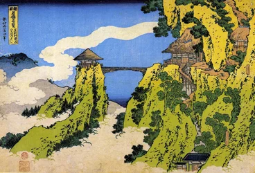 Le pont suspendu du Mont Gyodo, Ashikaga, Japon