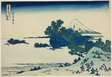 Plage de Shichirigahama dans la province de Sagami (Shoshu Shichirigahama), de la série "Trente-six vues du mont Fuji (Fugaku sanjurokkei)"