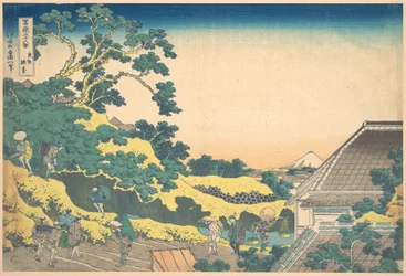 Surugadai à Edo (Tōto Sundai), tiré de la série « Les trente-six vues du mont Fuji » (Fugaku sanjūrokkei)