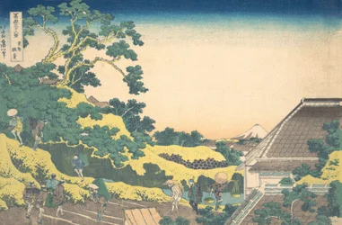 Surugadai à Edo Toto Sundai, de la série Trente-six vues du mont Fuji, vers 1830-32