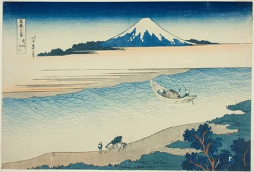 La rivière Tama dans la province de Musashi, de la série "Trente-six vues du mont Fuji"
