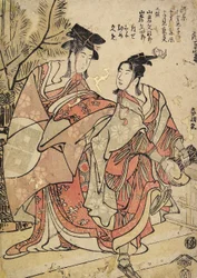 Le Premier Mois, danseurs Manzai, vers 1793