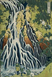 La cascade de Kirifuri au mont Kurokami dans la province de Shimotsuke, de la série "Voyage aux cascades de toutes les provinces"