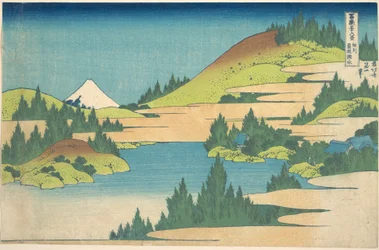Le lac de Hakone, dans la province de Sagami (Sōshū Hakone kosui), tiré de la série « Les trente-six vues du mont Fuji » (Fugaku sanjūrokkei)