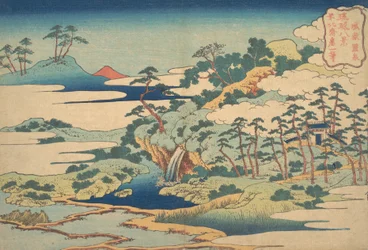 La source sacrée à Jogaku Jogaku reisen, de la série Huit vues des îles Ryukyu, 1832