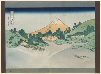 Trente-six vues du mont Fuji : La surface du lac Misaka dans la province de Kai
