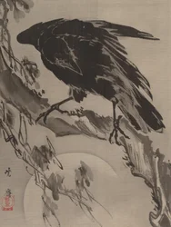 Corbeau et la Lune, vers 1887