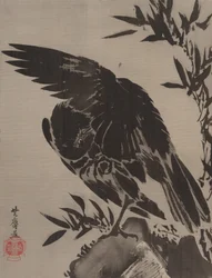 Corbeau sur un rocher, vers 1887