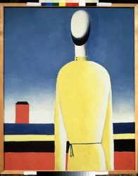 Prémonition compliquée. Torse dans une chemise jaune