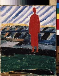 Une silhouette rouge